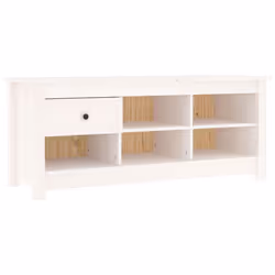 vidaXL Solid Wood Pine Shoe Cabinet Hallway Shoe Storage Rack Multi Colours - White
