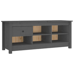 vidaXL Solid Wood Pine Shoe Cabinet Hallway Shoe Storage Rack Multi Colours - Grey