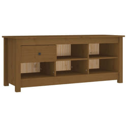 vidaXL Solid Wood Pine Shoe Cabinet Hallway Shoe Storage Rack Multi Colours - Honey brown