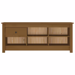 vidaXL Solid Wood Pine Shoe Cabinet Hallway Shoe Storage Rack Multi Colours - Honey brown - Additional view 4