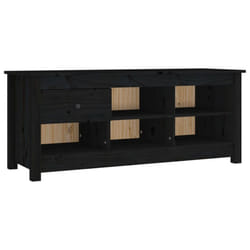 vidaXL Solid Wood Pine Shoe Cabinet Hallway Shoe Storage Rack Multi Colours - Black