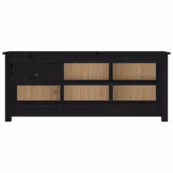 vidaXL Solid Wood Pine Shoe Cabinet Hallway Shoe Storage Rack Multi Colours - Black - Additional view 4
