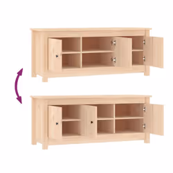 vidaXL Solid Wood Pine Shoe Cabinet Hallway Shoe Storage Rack Multi Colours - Brown - Additional view 6