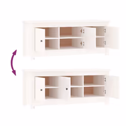 vidaXL Solid Wood Pine Shoe Cabinet Hallway Shoe Storage Rack Multi Colours - White - Additional view 6