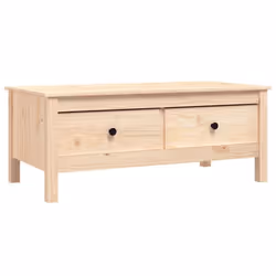 vidaXL Solid Wood Pine Coffee Table Indoor Accent Centre Table Multi Colours - Brown