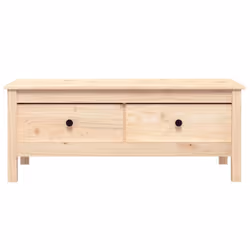 vidaXL Solid Wood Pine Coffee Table Indoor Accent Centre Table Multi Colours - Brown - Additional view 5