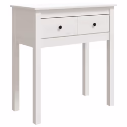 vidaXL Solid Wood Pine Console Table Multi Colours 100x35x75 cm/70x35x75 cm - white, 70 x 35 x 75 cm