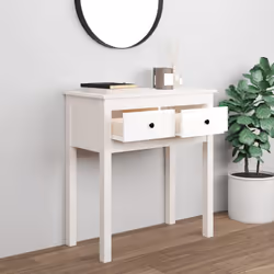 vidaXL Solid Wood Pine Console Table Multi Colours 100x35x75 cm/70x35x75 cm - white, 70 x 35 x 75 cm