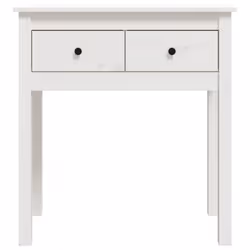 vidaXL Solid Wood Pine Console Table Multi Colours 100x35x75 cm/70x35x75 cm - white, 70 x 35 x 75 cm - Additional view 5