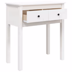 vidaXL Solid Wood Pine Console Table Multi Colours 100x35x75 cm/70x35x75 cm - white, 70 x 35 x 75 cm - Additional view 6