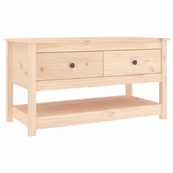 vidaXL Solid Wood Pine Coffee Table Wooden Side Centre Accent End Tea Table