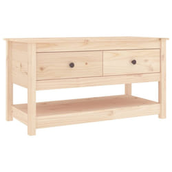 vidaXL Solid Wood Pine Coffee Table Wooden Side Centre Accent End Tea Table