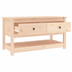 vidaXL Solid Wood Pine Coffee Table Wooden Side Centre Accent End Tea Table - Additional view 4
