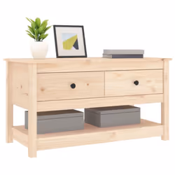 vidaXL Solid Wood Pine Coffee Table Wooden Side Centre Accent End Tea Table - Additional view 6