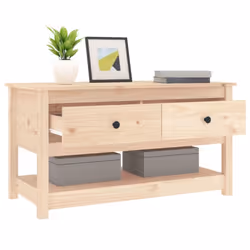 vidaXL Solid Wood Pine Coffee Table Wooden Side Centre Accent End Tea Table - Additional view 7