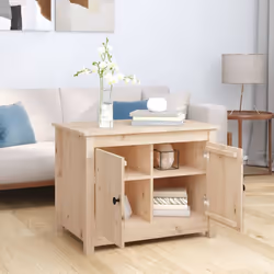 vidaXL Solid Wood Pine Coffee Table Side Centre Accent End Table Multi Colours - Brown - Additional view 2