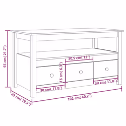 vidaXL Solid Wood Pine Coffee Table Side Centre Accent End Table Multi Colours - White