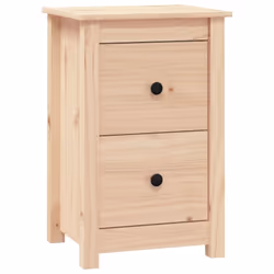 vidaXL Solid Wood Pine Bedside Cabinet Wooden Nightstand End Table Bed Cabinet