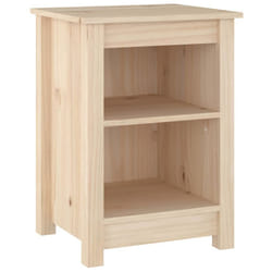 vidaXL 1/2x Solid Wood Pine Bedside Cabinet Nightstand End Table Multi Colours - Brown, 1