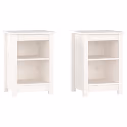 VidaXL 820959, White, Pinewood, 400 mm, 350 mm, 550 mm, 2 pc(s)