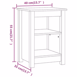 VidaXL 820960 nightstand/bedside table Grey - Additional view 6