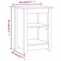 VidaXL 820961 nightstand/bedside table Grey - Additional view 6