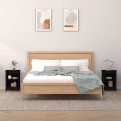 VidaXL 820965 nightstand/bedside table Black