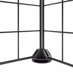 vidaXL Pet Cage Black Steel Rabbit Hutch Pet Cage 1.5 cm/4.3 cm Multi Models - 44-panel with door, 4.3 cm