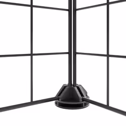 vidaXL Pet Cage with Door Black Steel Rabbit Hutch 1.5 cm/4.3 cm Multi Models - 28-panel with door, 4.3 cm - Additional view 2
