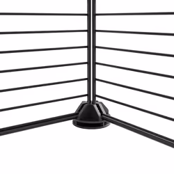 vidaXL Pet Cage with Door Black Steel Rabbit Hutch Cage Carrier Multi Models - 44-panel with door - Additional view 2