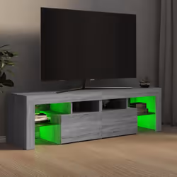 vidaXL TV Cabinet TV Stand with LED Lights Media Console Sideboard Grey Sonoma - Additional view 4