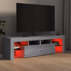 vidaXL TV Cabinet TV Stand with LED Lights Media Console Sideboard Grey Sonoma - Additional view 5