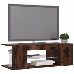 vidaXL TV Cabinet with LED Lights TV Stand TV Unit Hall Entertainment Cenrtre - Smoked oak - Additional view 6