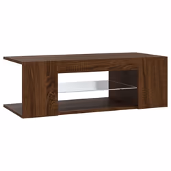 vidaXL TV Cabinet with LED Lights TV Stand TV Unit Hall Entertainment Cenrtre - Brown oak - Additional view 4