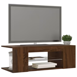 vidaXL TV Cabinet with LED Lights TV Stand TV Unit Hall Entertainment Cenrtre - Brown oak - Additional view 8