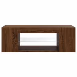 vidaXL TV Cabinet with LED Lights TV Stand TV Unit Hall Entertainment Cenrtre - Brown oak - Additional view 9
