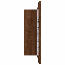 vidaXL LED Bathroom Mirror Cabinet Washroom Mirror Storage Cupboard Organiser - brown oak - Additional view 8