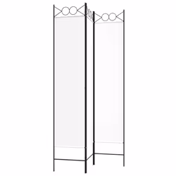 vidaXL 6-Panel Room Divider Fabric Privacy Screen Paravent Multi Colours/Sizes - White, 120 x 200 cm - Additional view 4