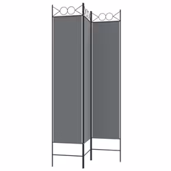 vidaXL 6-Panel Room Divider Fabric Privacy Screen Paravent Multi Colours/Sizes - Anthracite, 120 x 200 cm - Additional view 4