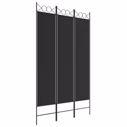 vidaXL 6-Panel Room Divider Fabric Privacy Screen Paravent Multi Colours/Sizes - Black, 120 x 200 cm
