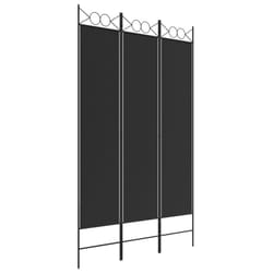 vidaXL 6-Panel Room Divider Fabric Privacy Screen Paravent Multi Colours/Sizes - Black, 120 x 200 cm