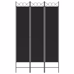 vidaXL 6-Panel Room Divider Fabric Privacy Screen Paravent Multi Colours/Sizes - Black, 120 x 200 cm