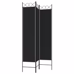vidaXL 6-Panel Room Divider Fabric Privacy Screen Paravent Multi Colours/Sizes - Black, 120 x 200 cm - Additional view 4