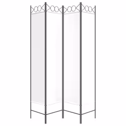 vidaXL 6-Panel Room Divider Fabric Privacy Screen Paravent Multi Colours/Sizes - White, 160 x 200 cm - Additional view 4