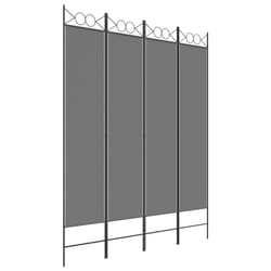 vidaXL 6-Panel Room Divider Fabric Privacy Screen Paravent Multi Colours/Sizes - Anthracite, 160 x 200 cm