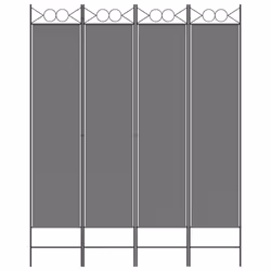 vidaXL 6-Panel Room Divider Fabric Privacy Screen Paravent Multi Colours/Sizes - Anthracite, 160 x 200 cm