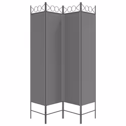 vidaXL 6-Panel Room Divider Fabric Privacy Screen Paravent Multi Colours/Sizes - Anthracite, 160 x 200 cm - Additional view 4
