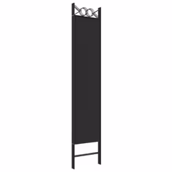vidaXL 6-Panel Room Divider Fabric Privacy Screen Paravent Multi Colours/Sizes - Black, 160 x 200 cm - Additional view 5