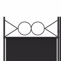vidaXL 6-Panel Room Divider Fabric Privacy Screen Paravent Multi Colours/Sizes - Black, 160 x 200 cm - Additional view 6
