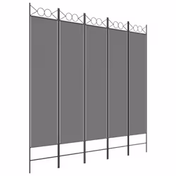 vidaXL 6-Panel Room Divider Fabric Privacy Screen Paravent Multi Colours/Sizes - Anthracite, 200 x 200 cm